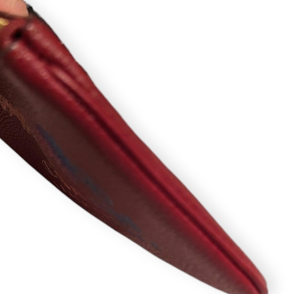 Coach Wristlet Rexy Carriage Deep Red Glitter Wristlet Medium Zip Wallet 88770 - Picture 8 of 10